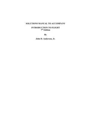 Solution Manual For Introduction To Flight, 7th Edition