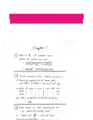 Solution Manual For Chemical Process Safety: Fundamentals With Applications, 3rd Edition
