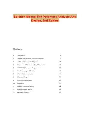 Solution Manual For Pavement Analysis And Design, 2nd Edition