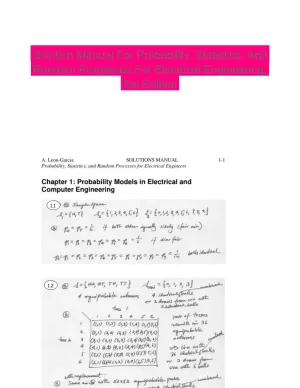Solution Manual For Probability, Statistics, And Random Processes For Electrical Engineering, 3rd Edition