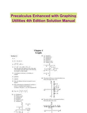 Precalculus Enhanced with Graphing Utilities 4th Edition Solution Manual
