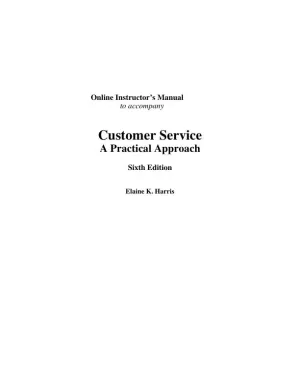 Customer Service: A Practical Approach 6th Edition Test Bank