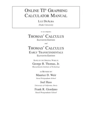 Solution Manual For Thomas' Calculus, Media Upgrade, 11th Edition
