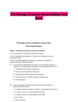 The Biology of Cancer Second Edition Test Bank