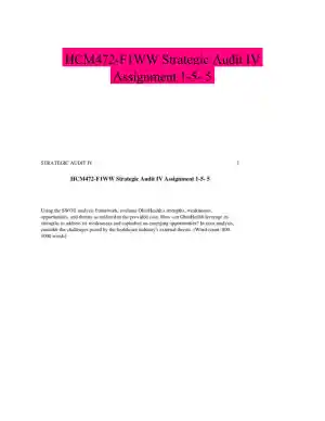 HCM472-F1WW Strategic Audit IV Assignment 1-5- 5