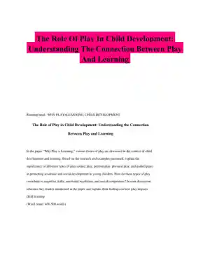The Role Of Play In Child Development: Understanding The Connection Between Play And Learning