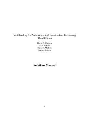 Print Reading for Architecture and Construction Technology 3rd Edition Solution Manual