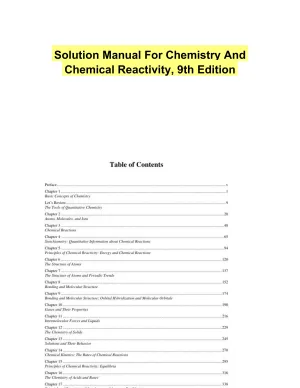 Solution Manual For Chemistry And Chemical Reactivity, 9th Edition
