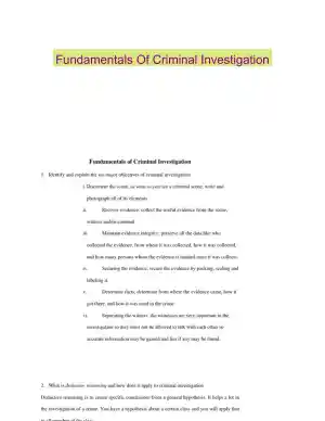 Fundamentals Of Criminal Investigation