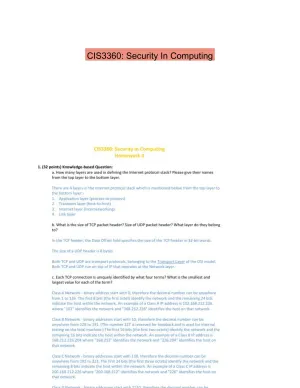 CIS3360: Security In Computing