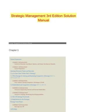 Strategic Management 3rd Edition Solution Manual