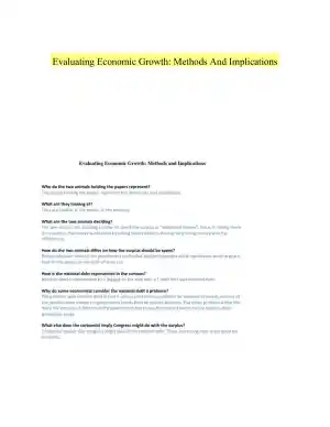 Evaluating Economic Growth: Methods And Implications