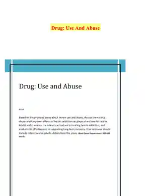 Drug: Use And Abuse
