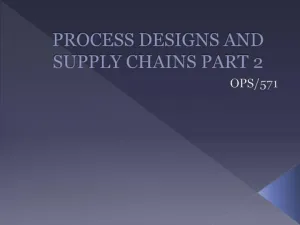 PROCESS DESIGNS AND SUPPLY CHAINS PART 2 - OPS/571