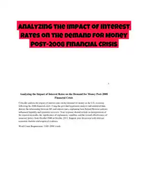 Analyzing the Impact of Interest Rates on the Demand for Money Post-2008 Financial Crisis