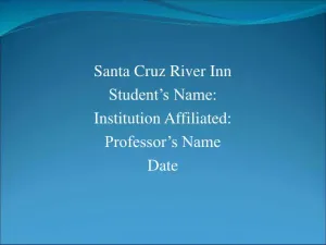 Santa Cruz River Inn