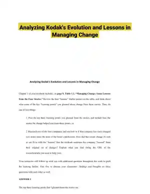 Analyzing Kodak's Evolution and Lessons in Managing Change