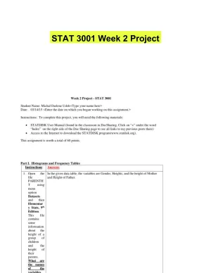 STAT 3001 Week 2 Project
