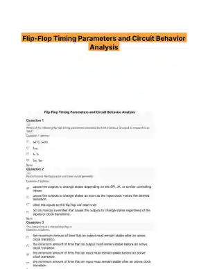 Flip-Flop Timing Parameters and Circuit Behavior Analysis