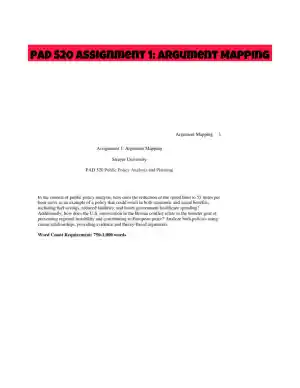 PAD 520 Assignment 1: Argument Mapping
