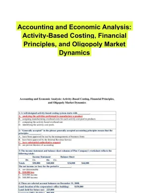 Accounting and Economic Analysis: Activity-Based Costing, Financial Principles, and Oligopoly Market Dynamics