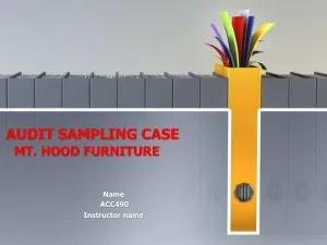 AUDIT SAMPLING CASE MT. HOOD FURNITURE - ACC490