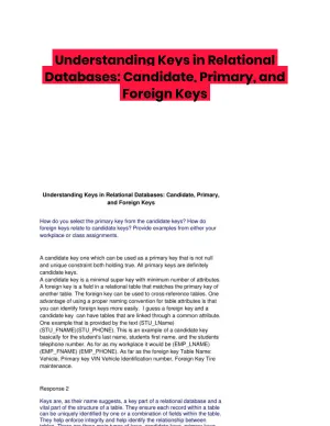 Understanding Keys in Relational Databases: Candidate, Primary, and Foreign Keys