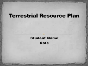 Terrestrial Resource Plan