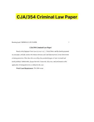 CJA/354 Criminal Law Paper