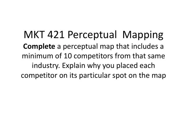 MKT 421 Perceptual Mapping Complete