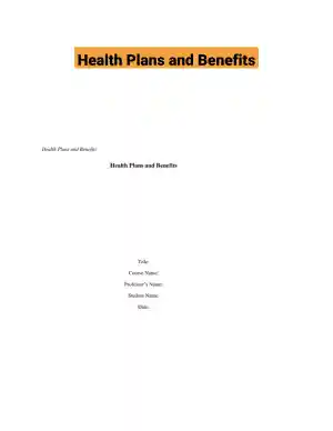 Health Plans and Benefits