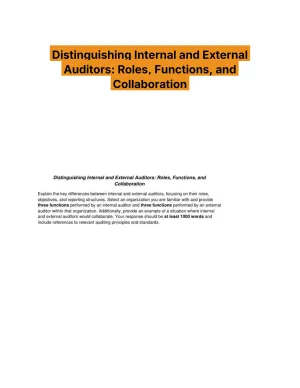 Distinguishing Internal and External Auditors: Roles, Functions, and Collaboration