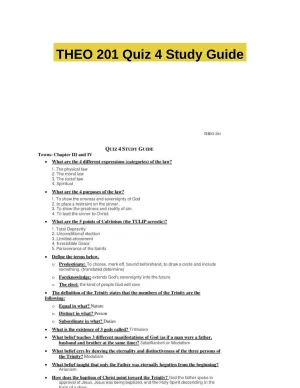 THEO 201 Quiz 4 Study Guide