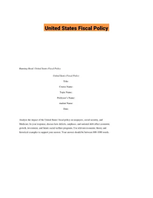 United States Fiscal Policy