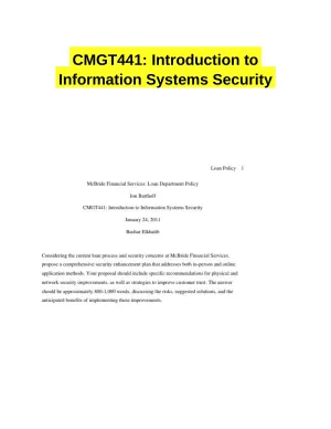 CMGT441: Introduction to Information Systems Security