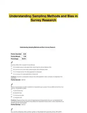 Understanding Sampling Methods and Bias in Survey Research