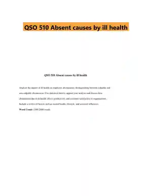 QSO 510 Absent causes by ill health