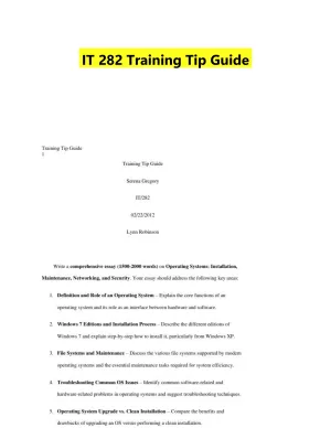 IT 282 Training Tip Guide