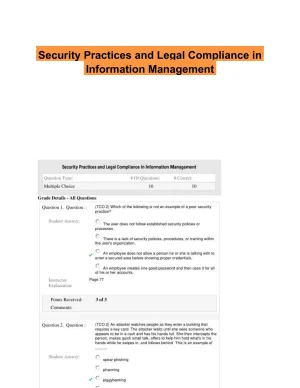 Security Practices and Legal Compliance in Information Management