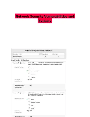 Network Security Vulnerabilities and Exploits