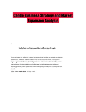 CanGo Business Strategy and Market Expansion Analysis