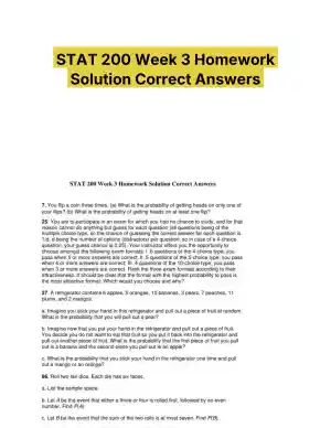 STAT 200 Week 3 Homework Solution Correct Answers