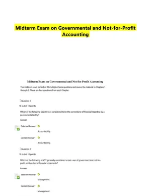 Midterm Exam on Governmental and Not-for-Profit Accounting