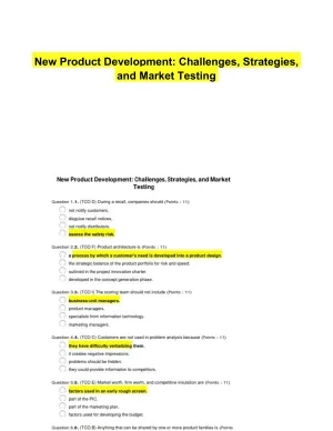 New Product Development: Challenges, Strategies, and Market Testing