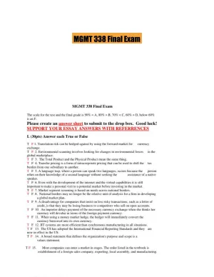 MGMT 338 Final Exam