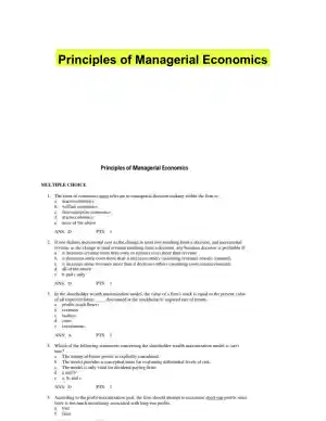 Principles of Managerial Economics