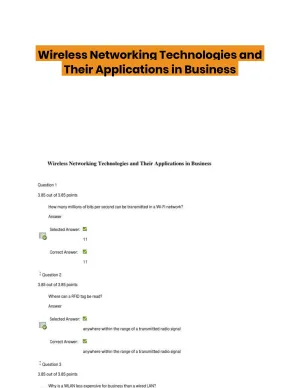 Wireless Networking Technologies and Their Applications in Business