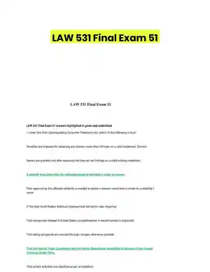 LAW 531 Final Exam 51