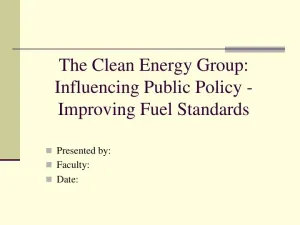 Public Policy Influences Simulation - POL 443