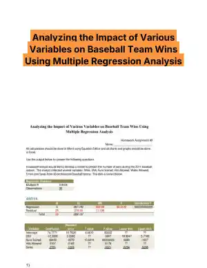 Analyzing the Impact of Various Variables on Baseball Team Wins Using Multiple Regression Analysis